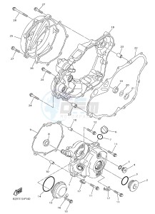 YZ250FX (B297 B298 B299 B299 B29A) drawing CRANKCASE COVER 1