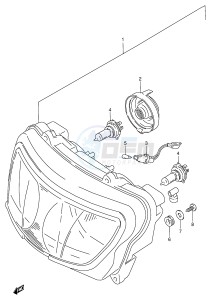 GSX-R750 (E2) drawing HEADLAMP (MODEL T V E2,E24)