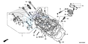 VFR1200XDF CrossTourer - VFR1200X Dual Clutch 2ED - (2ED) drawing CYLINDER HEAD (FRONT)