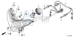 CBR250RD CBR250R 2E - (2E) drawing HEADLIGHT