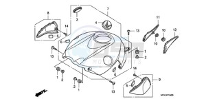 CBR1000RR9 France - (F / CMF REP) drawing TOP SHELTER