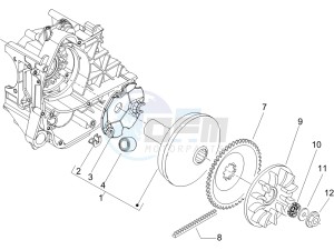 Liberty 50 4T PTT 2007-2012 (D) is drawing Driving pulley