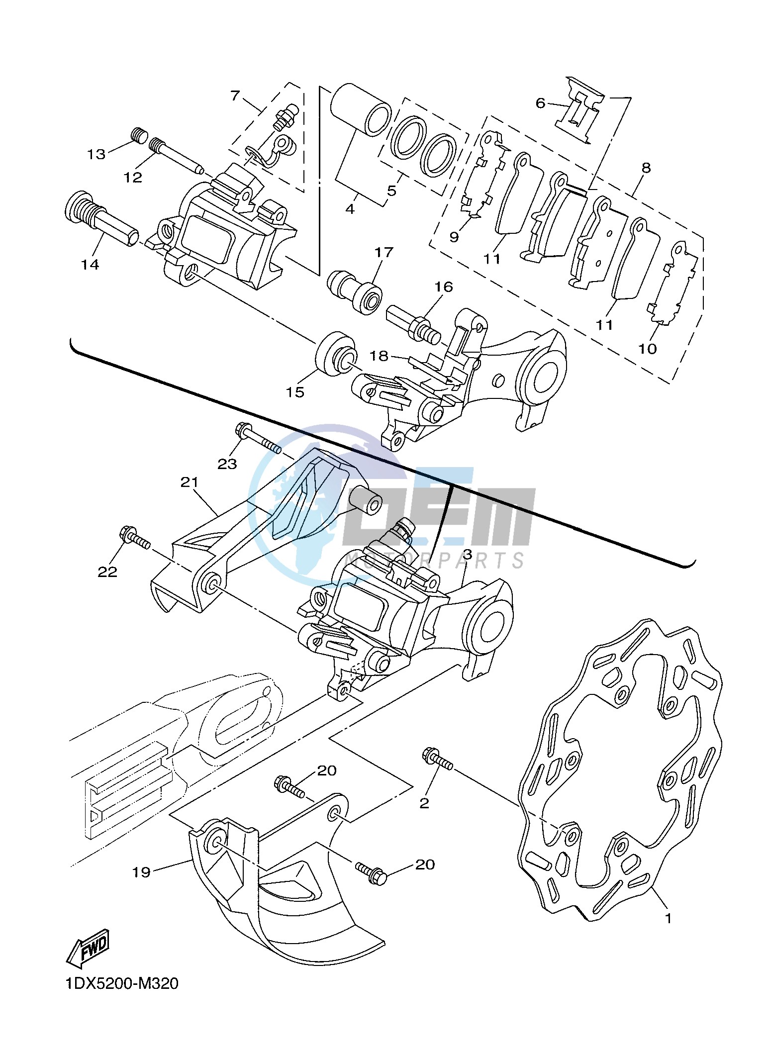 REAR BRAKE CALIPER