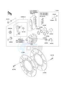 KZ 1000 P [POLICE 1000] (P20-P24) [POLICE 1000] drawing FRONT BRAKE-- P24- -