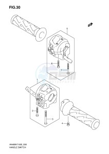 AN400 (E2) Burgman drawing HANDLE SWITCH