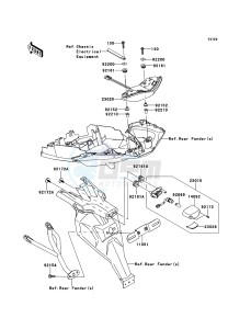 VERSYS KLE650CCF XX (EU ME A(FRICA) drawing Taillight(s)