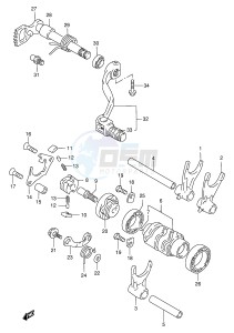 RMX250 (E1) drawing GEAR SHIFTING