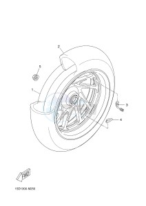 YP400R X-MAX 400 X-MAX (1SDB 1SDB 1SDB) drawing REAR WHEEL