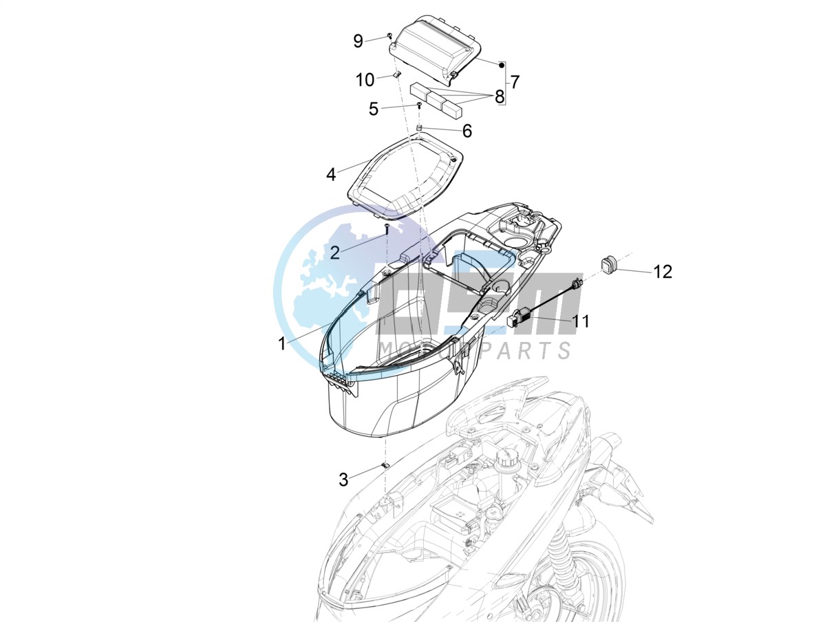 Helmet housing - Undersaddle