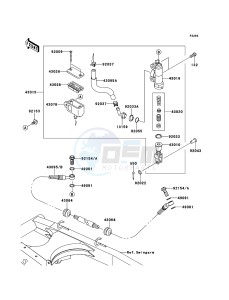 KLX125 KLX125CBF GB XX (EU ME A(FRICA) drawing Rear Master Cylinder