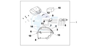 SH300AR9 F / ABS CMF SPC drawing TOP BOX 35 L QUASAR SILVER