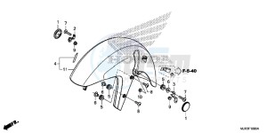 GL1800CF F6C ED drawing FRONT FENDER