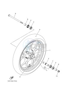 YZF-R25 249 (1WDE) drawing FRONT WHEEL