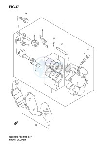 GS500 (P3) drawing FRONT CALIPER (MODEL K3)