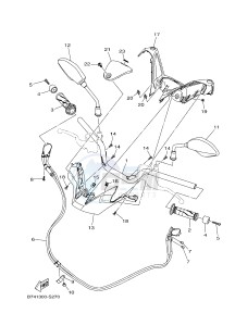 CZD300A X-MAX 300 X-MAX (B741 B749) drawing STEERING HANDLE & CABLE