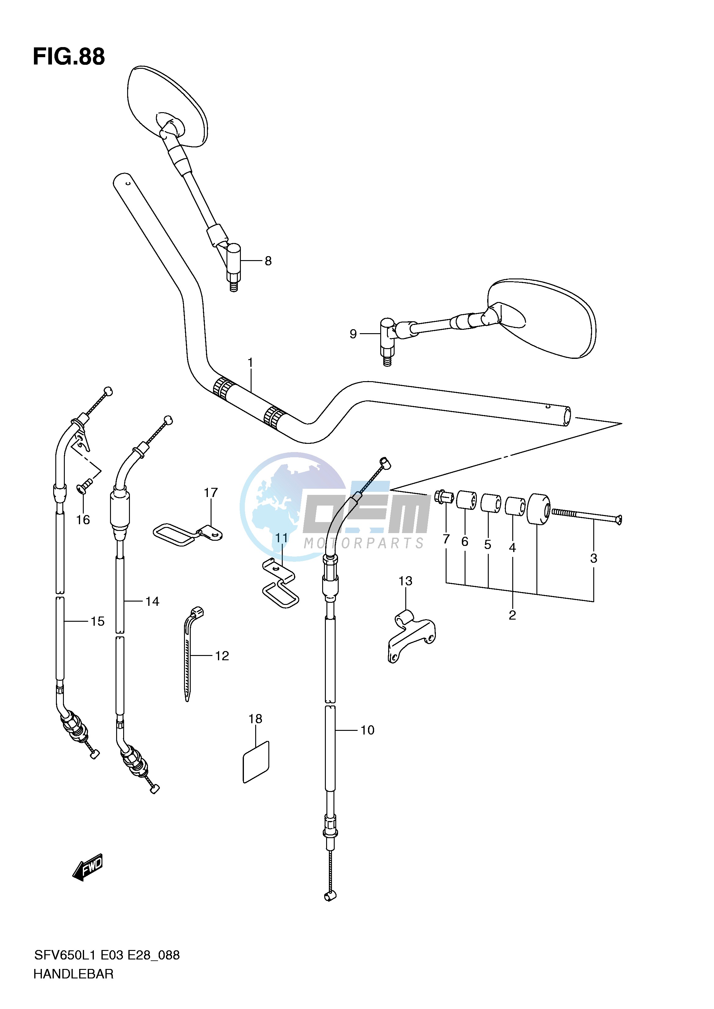 HANDLEBAR (SFV650L1 E33)