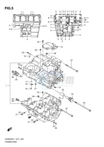 GSX650F (E21) Katana drawing CRANKCASE