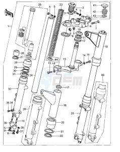 KZ 650 B (B1-B3) drawing FRONT FORK