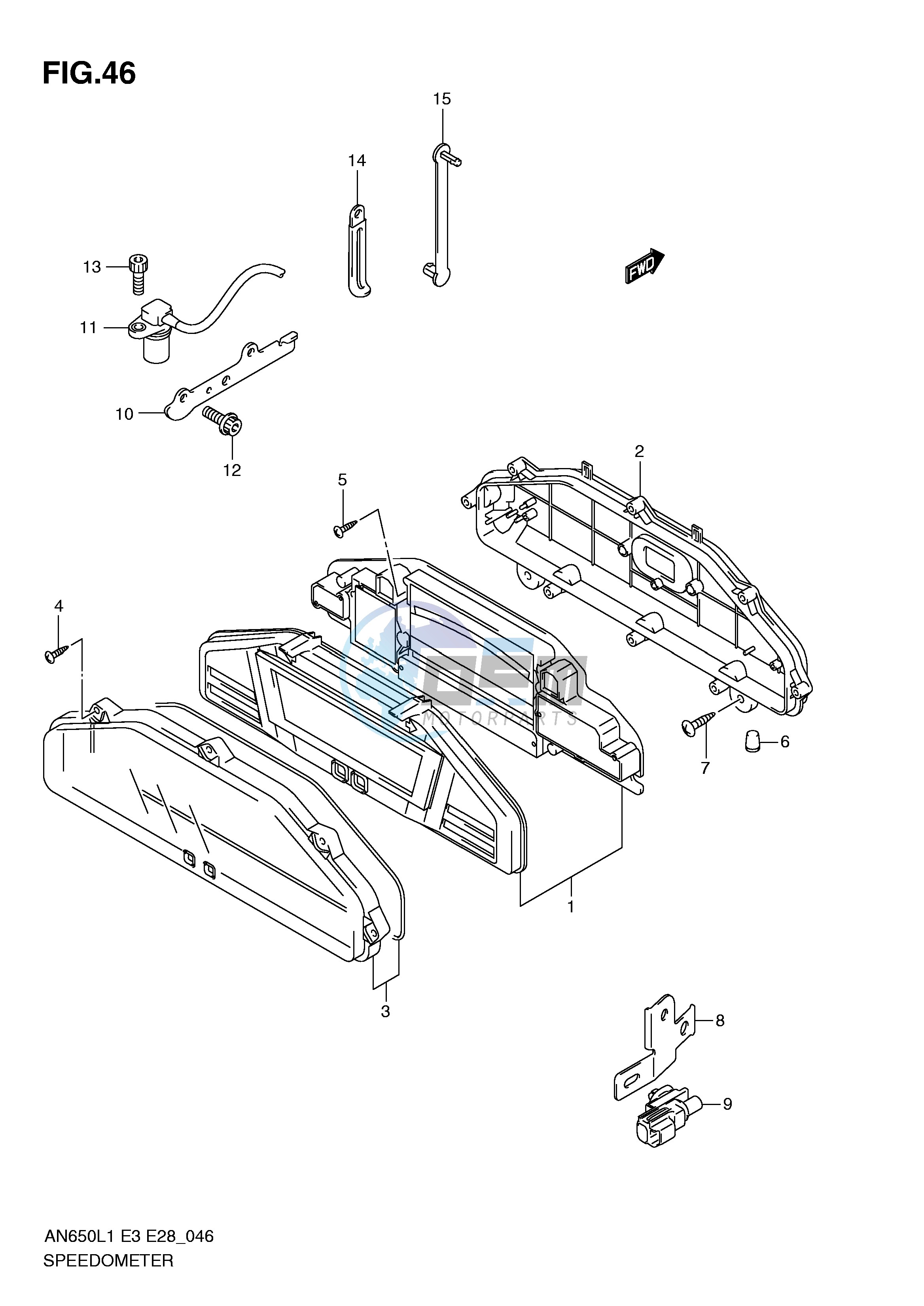 SPEEDOMETER (AN650L1 E33)