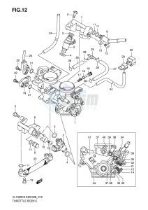 VL1500 (E3-E28) drawing THROTTLE BODY