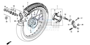 SH75D drawing REAR WHEEL (SH75H/K/M/P/S)