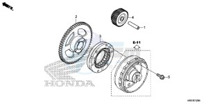 TRX420FM2G TRX420 ED drawing STARTING GEAR