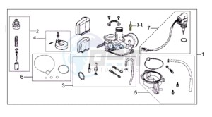 JET EURO X 50 25KMH drawing CARBURATOR