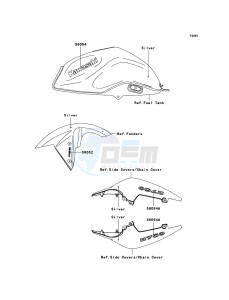 Z750_ABS ZR750M7F GB XX (EU ME A(FRICA) drawing Decals(Silver)