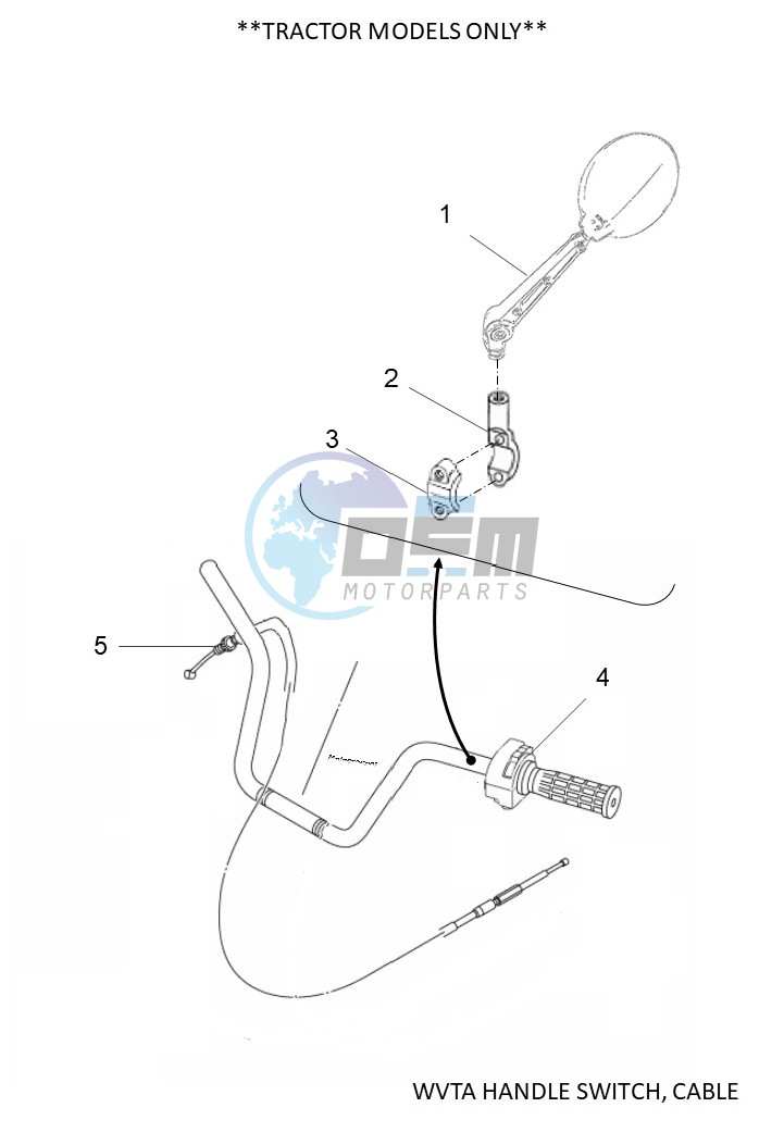 WVTA HANDLE SWITCH, CABLE