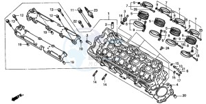 CB600F2 HORNET S drawing CYLINDER HEAD