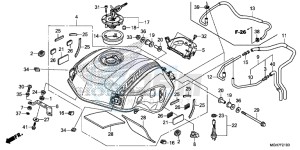 VFR1200XDF CrossTourer - VFR1200X Dual Clutch 2ED - (2ED) drawing FUEL TANK