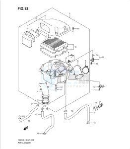 DL650 drawing AIR CLEANER