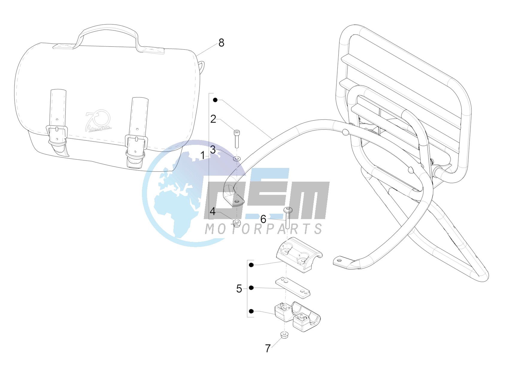 Rear luggage rack