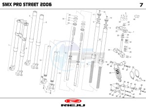 SMX PRO STREET 50 drawing SUSPENSION