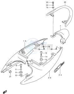 SV650 (E2) drawing SEAT TAIL COVER (MODEL X)