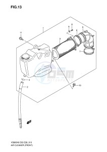 VS800 (E3-E28) INTRUDER drawing AIR CLEANER (FRONT)