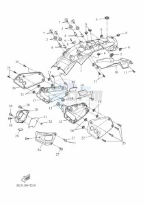 XSR700 MTM690-U (B9J2) drawing SIDE COVER