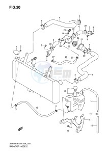 SV650 (E3-E28) drawing RADIATOR HOSE