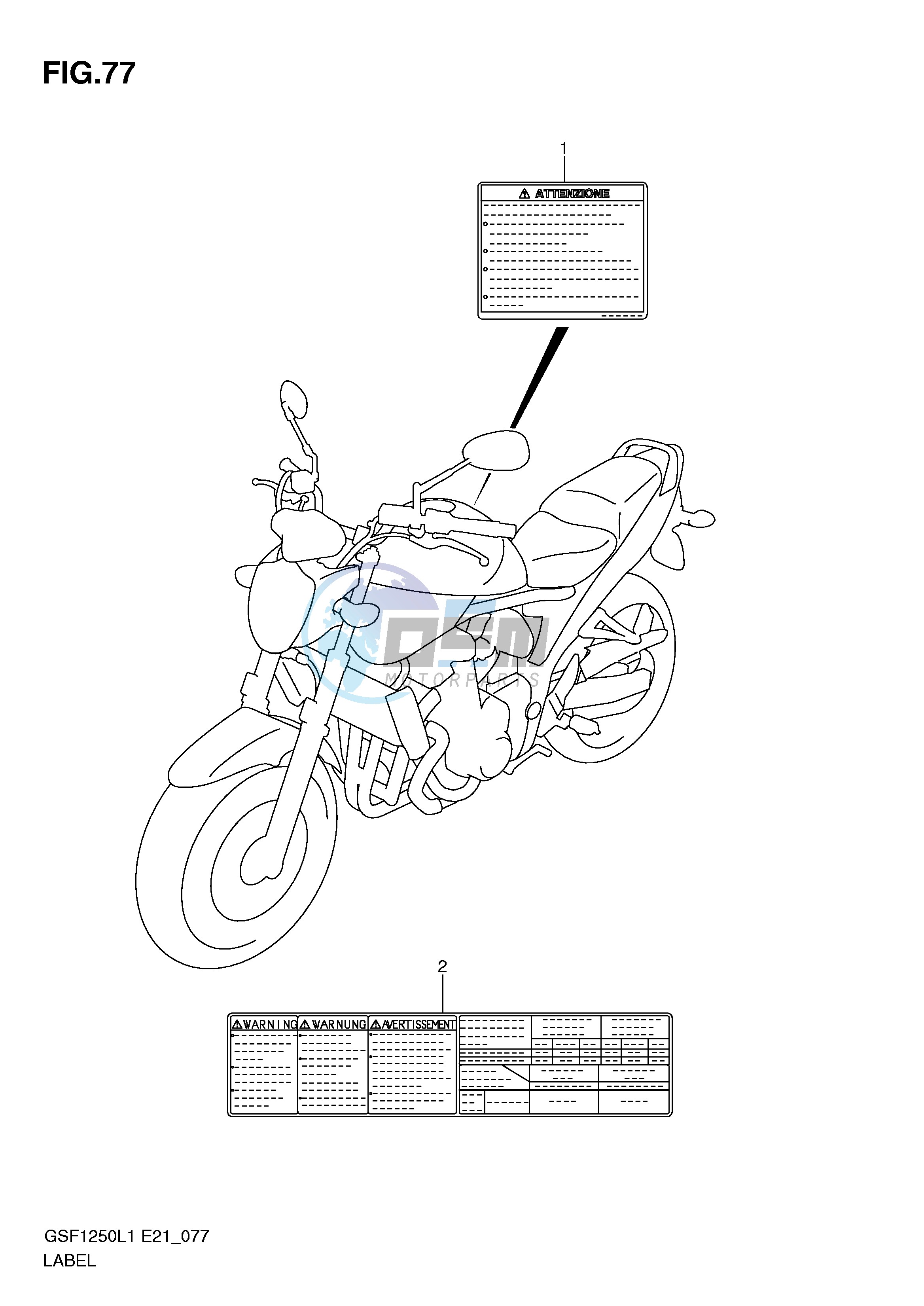 LABEL (GSF1250AL1 E21)