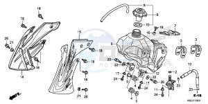 CRF150RBE CRF150RB Europe Direct - (ED) drawing FUEL TANK