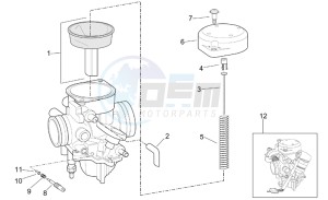 Scarabeo 125-150-200 (eng. Rotax) drawing Carburettor II