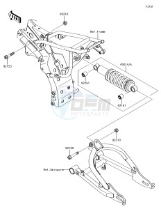 KLX110 KLX110CGF EU drawing Suspension/Shock Absorber