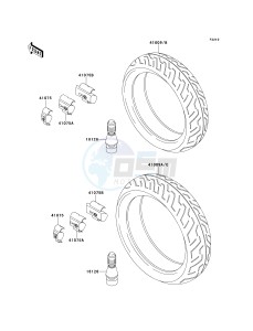 ZX 1100 D [NINJA ZX-11] (D7-D9) [NINJA ZX-11] drawing TIRES