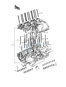 H1 C [MACH III] (-C) 500 [MACH III] drawing CRANKCASE -- 69-72 H1_A_B_C- -