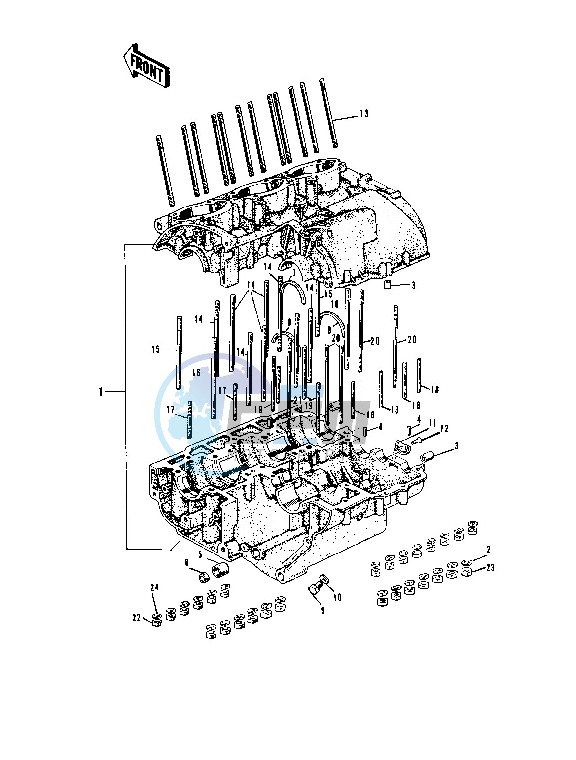 CRANKCASE -- 69-72 H1_A_B_C- -