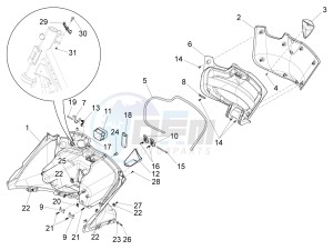 X10 350 4t 4v ie e3 drawing Front glove-box - Knee-guard panel