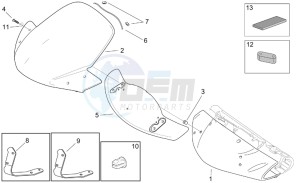 Leonardo 125-150 ST drawing Front body - Front fairing