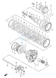 GSX-R600 (E2) drawing CLUTCH (MODEL V W)