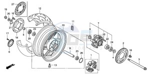 CBF600SA drawing REAR WHEEL