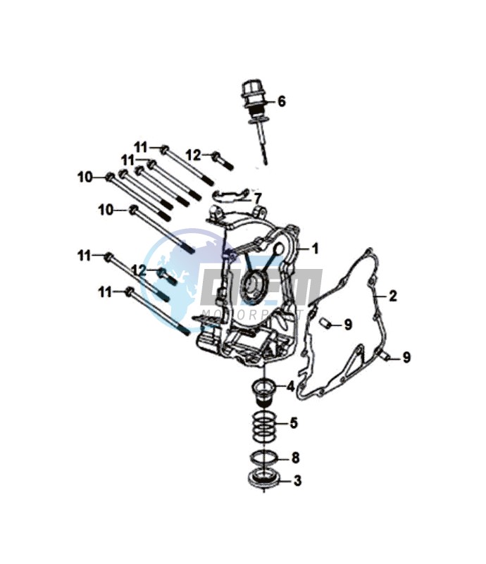 CRANKCASE RIGHT / START MOTOR